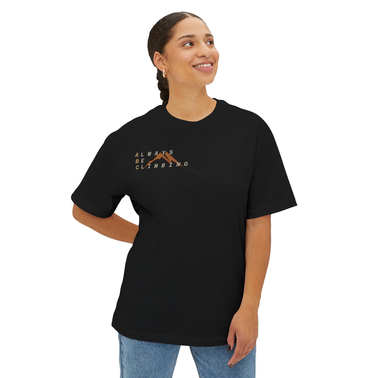 Free Solo Series — "Always Be Climbing" Oversized Boxy Tee
