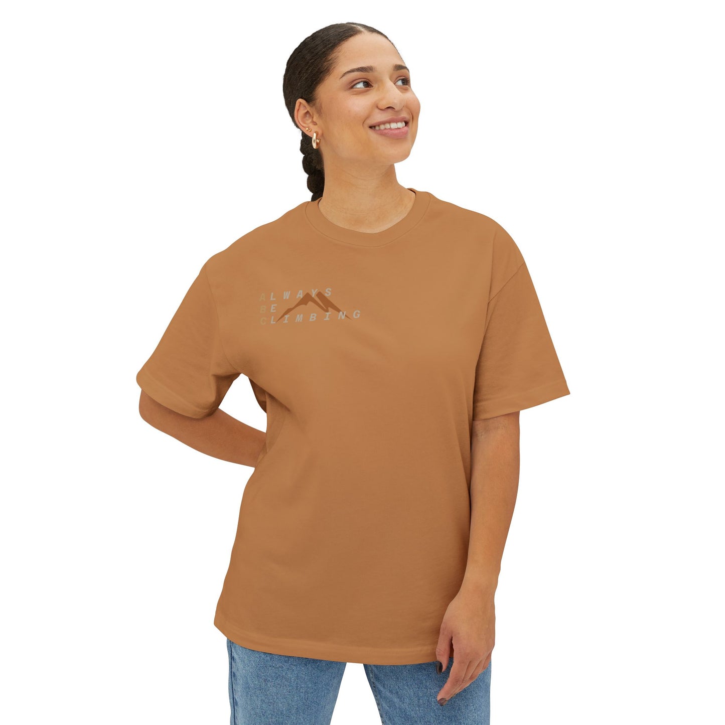 Free Solo Series — "Always Be Climbing" Oversized Boxy Tee