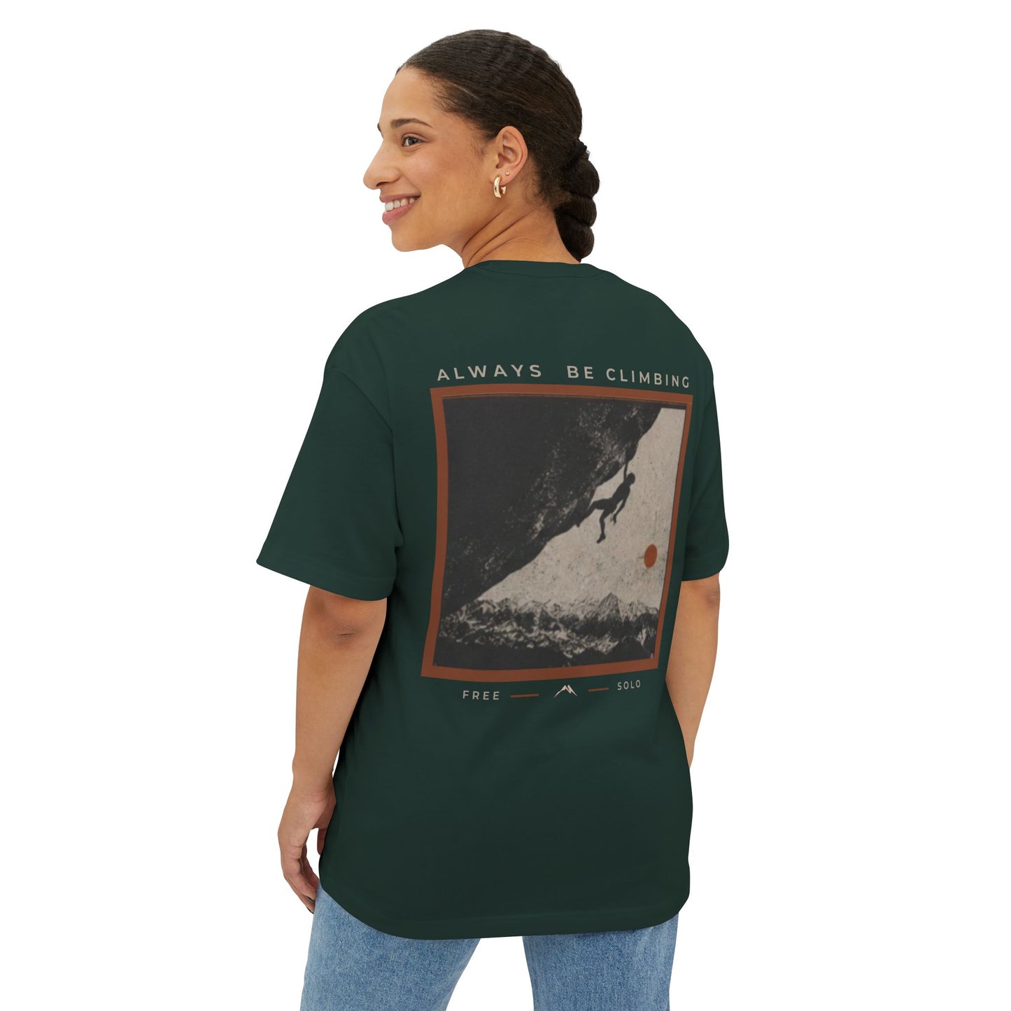 Free Solo Series — "Always Be Climbing" Oversized Boxy Tee