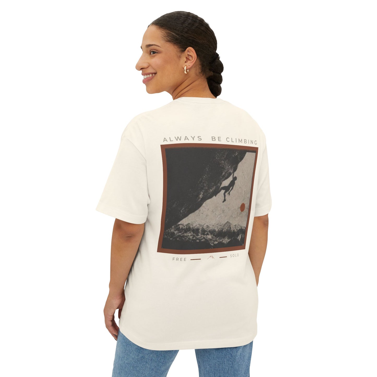 Free Solo Series — "Always Be Climbing" Oversized Boxy Tee