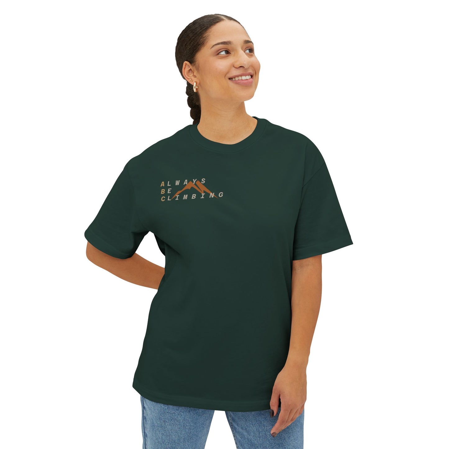 Free Solo Series — "Always Be Climbing" Oversized Boxy Tee