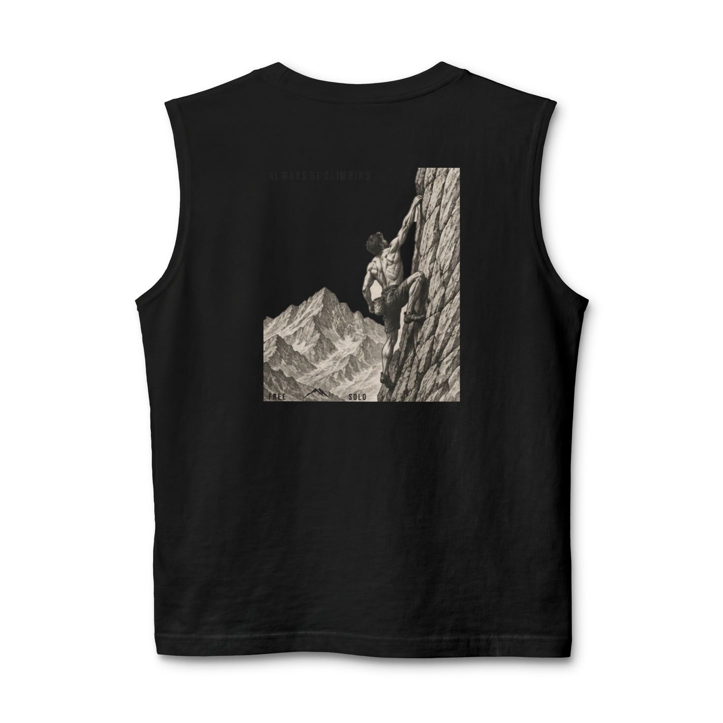 Free Solo Series — "Always Be Climbing"  Muscle Tank Top