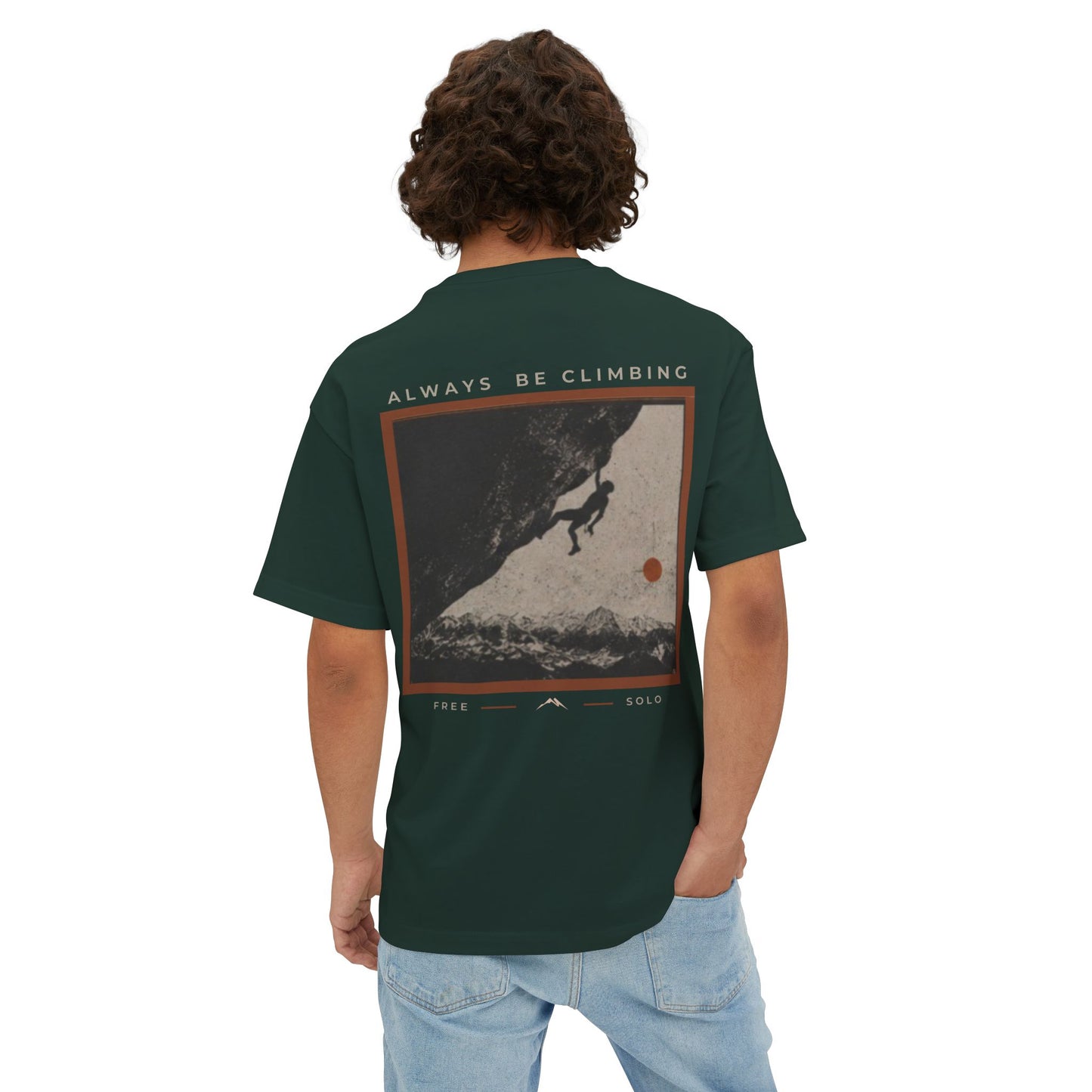 Free Solo Series — "Always Be Climbing" Oversized Boxy Tee