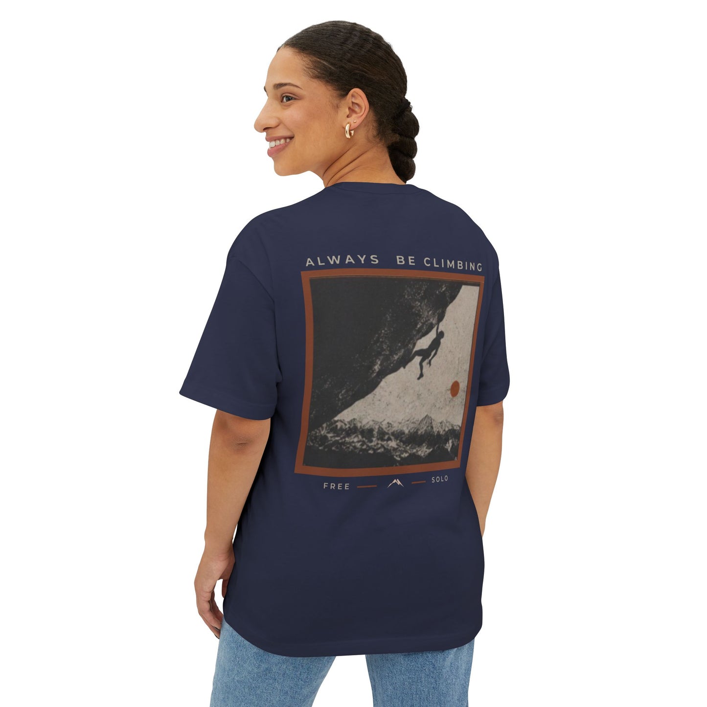 Free Solo Series — "Always Be Climbing" Oversized Boxy Tee
