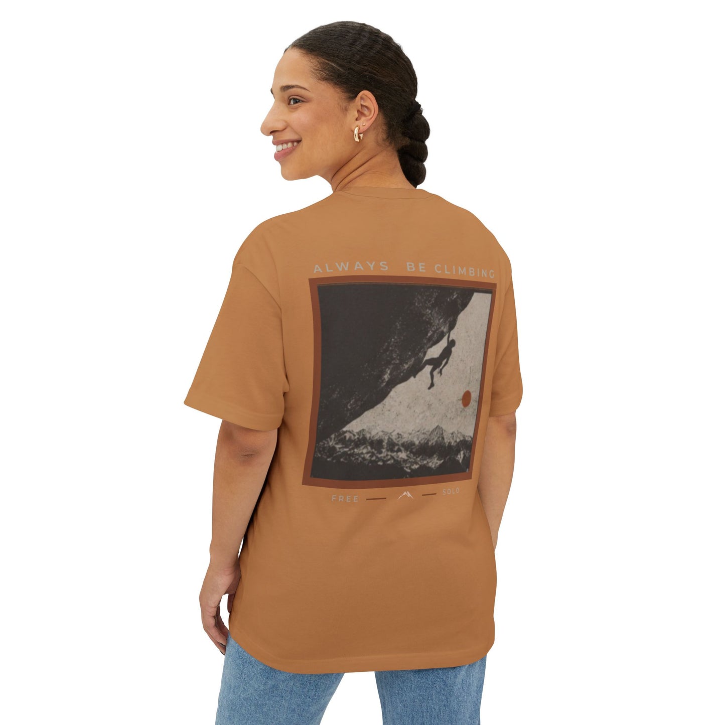 Free Solo Series — "Always Be Climbing" Oversized Boxy Tee