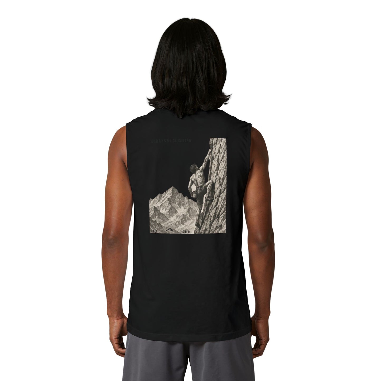 Free Solo Series — "Always Be Climbing"  Muscle Tank Top
