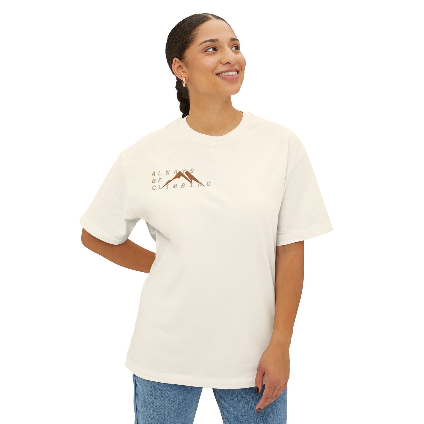 Free Solo Series — "Always Be Climbing" Oversized Boxy Tee
