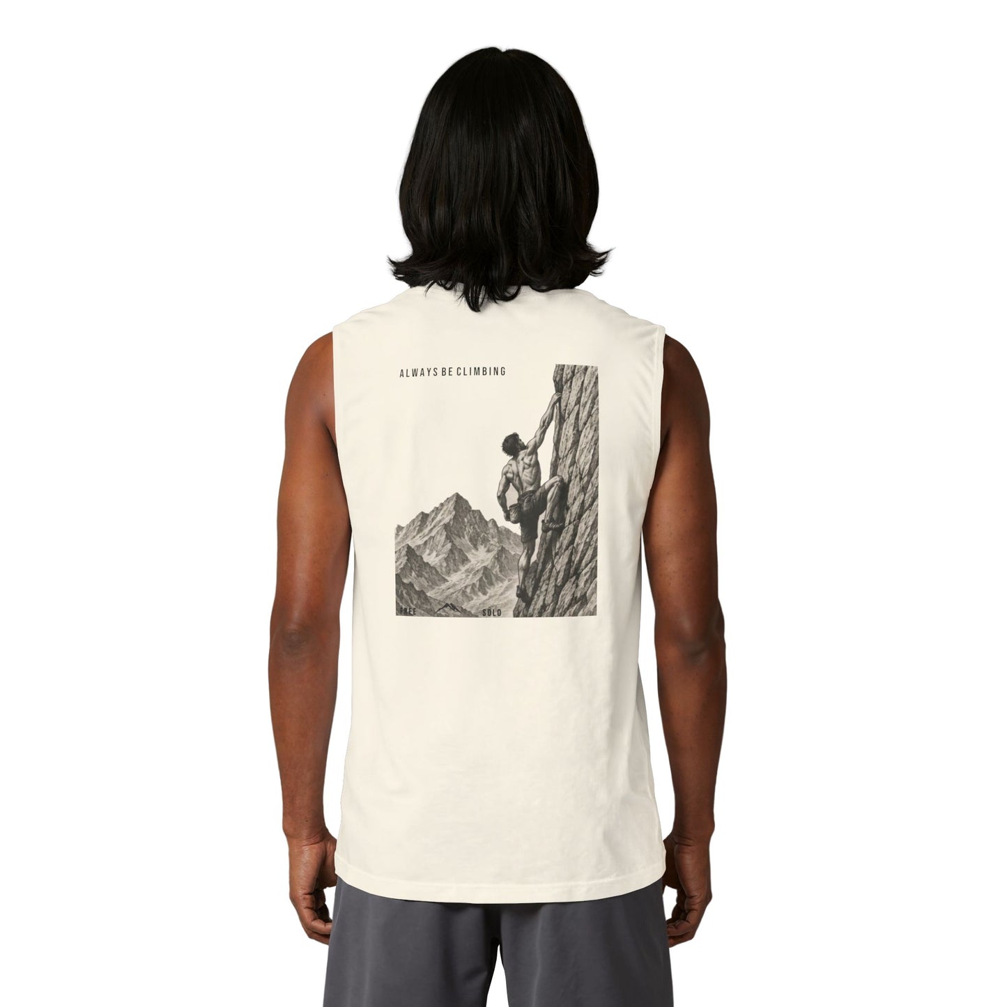 Free Solo Series — "Always Be Climbing"  Muscle Tank Top